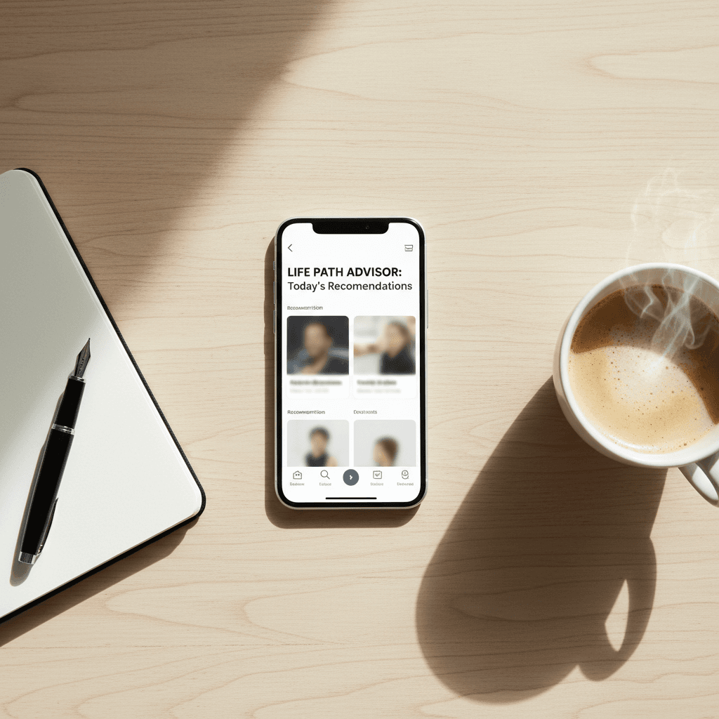 Smartphone showing interactive anime story app with language learning materials